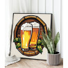 2 Пиво для пары Еда Натюрморт Для кухни Интерьерная Для мужчин 80х80 Раскраска картина по номерам на холсте
