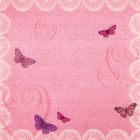 Бабочки на розовом Бумага для скрапбукинга, кардмейкинга K&Company