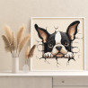 3 Щенок французского бульдога Животные Собака Легкая Детская Для детей Раскраска картина по номерам на холсте
