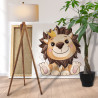 3 Веселый король лев Коллекция Cute animals Животные Для детей Детские Для малышей Для девочек Для мальчиков 100х100 Раскраска к