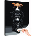 Плюшевый мишка на мотоцикле Животные Медведь Тедди Байкер Романтика Стильная Раскраска картина по номерам на холсте