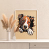 4 Щенок стаффордширский терьер Животные Собака Детская Легкая Раскраска картина по номерам на холсте