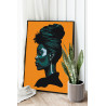 2 Портрет стильной африканки Люди Девушка Женщина Яркая Интерьерная 80х100 Раскраска картина по номерам на холсте