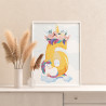 4 Радужный единорог с цифрой шесть Коллекция Сute unicorn Праздник Для девочек Детские Для детей Небо Цветы Раскраска картина по