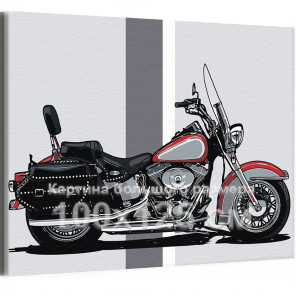 Стильный мотоцикл Байк Спорт Для мужчин 100х125 Раскраска картина по номерам на холсте