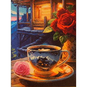  Чай и розы Алмазная вышивка мозаика на подрамнике Гранни AGP45