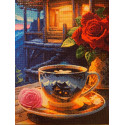 Чай и розы Алмазная вышивка мозаика на подрамнике Гранни