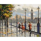 Осенний Лондон Раскраска картина по номерам на холсте