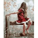 Босоногая девчонка Раскраска картина по номерам на холсте
