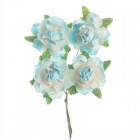 Сине-белые Цветы кудрявой розы для скрапбукинга, кардмейкинга Scrapberry's