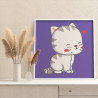 2 Довольный котенок с сердечком Животные Кошки Коты Котики Для детей Детская Для девочек Для мальчиков Маленькая Раскраска карти