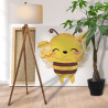 3 Влюбленная пчела с цветами Коллекция Cute animals Животные Для детей Детские Для девочек Для мальчиков 80х80 Раскраска картина