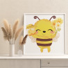 3 Влюбленная пчела с цветами Коллекция Cute animals Животные Для детей Детские Для девочек Для мальчиков Раскраска картина по но