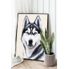 2 Портрет сибирской хаски Животные Собака Легавая Для детей для подростков Для девочки Для мальчика 100х125 Раскраска картина по