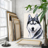 3 Портрет сибирской хаски Животные Собака Легавая Для детей для подростков Для девочки Для мальчика 80х100 Раскраска картина по 