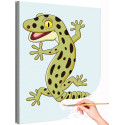 Пятнистый геккон Животные Для детей Детские Для мальчиков Для девочек Легкая Раскраска картина по номерам на холсте