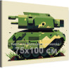Защитный танк Для детей Для мальчиков Для мужчин Военная 75х100 Раскраска картина по номерам на холсте