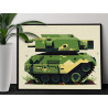 3 Защитный танк Для детей Для мальчиков Для мужчин Военная 75х100 Раскраска картина по номерам на холсте