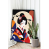 2 Японская гейша Портрет Арт Лицо Япония Люди Девушка 75х100 Раскраска картина по номерам на холсте