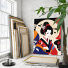 3 Японская гейша Портрет Арт Лицо Япония Люди Девушка 75х100 Раскраска картина по номерам на холсте