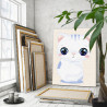 3 Милый белый котенок Коллекция Сute kitten Кот Кошка Животные Для детей Детские Для девочек 75х100 Раскраска картина по номерам