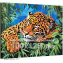 Леопард на дереве Животные Природа 100х125 Раскраска картина по номерам на холсте