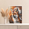  Портрет лисы с перьями Животные Лисичка Тотем Индеец Стильная Раскраска картина по номерам на холсте с неоновыми красками AAAA-