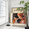  Портрет девушки с розами и лисой Люди Тотем Животные Лисичка Рыжая Женщина Раскраска картина по номерам на холсте AAAA-NK711