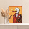  Стильный гусь обнимусь Мем Животные Птицы Смешная Раскраска картина по номерам на холсте с металлической краской AAAA-NK027