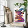  Дракон волшебник с книгами Фэнтези Мультики Для детей Детская Для мальчиков Для девочек Яркая 60х80 Раскраска картина по номера