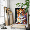  Любимый корги в короне Животные Собаки Щенки С золотом Интерьерная 80х100 Раскраска картина по номерам на холсте с металлическо