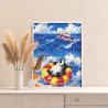  Пингвин на фоне корабля Животные Море Океан Пляж Для детей Детская Яркая Раскраска картина по номерам на холсте AAAA-NK737