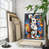  Стильный кролик и граффити Животные Заяц Город Яркая Мультики Детская Для детей Для подростков 80х100 Раскраска картина по номе
