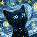  Звездный котик Алмазная вышивка мозаика Гранни Ag 3050