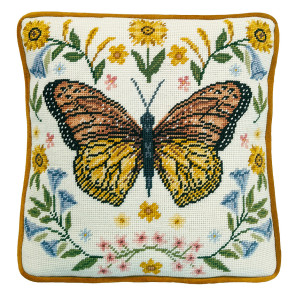  Botanical Butterfly Tapestry Набор для вышивания подушки Bothy Threads TAP13
