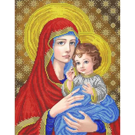  Богородица Канва с рисунком для вышивки бисером Благовест ААМА-305