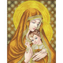 Богородица в золоте Канва с рисунком для вышивки бисером Благовест