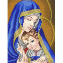 Богородица в синем Канва с рисунком для вышивки бисером Благовест
