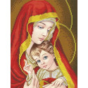Богородица с младенцем в золоте Канва с рисунком для вышивки бисером Благовест