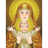  Богородица с младенцем Канва с рисунком для вышивки бисером Благовест ААМА-404