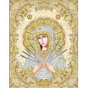 Богородица Семистрельная в жемчуге Канва с рисунком для вышивки бисером Благовест