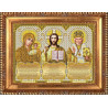  Триптих с молитвами в золоте Канва с рисунком для вышивки бисером Благовест И-3001