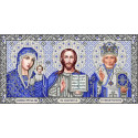  Триптих с молитвами в серебре Канва с рисунком для вышивки бисером Благовест ИС-3002