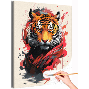 1 Тигр кунг-фу Животные Воин дракона Мультики Для мужчин Раскраска картина по номерам на холсте