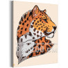 Портрет молодого леопарда Животные Для детей Для мальчика Для девочек 80х100 Раскраска картина по номерам на холсте
