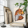 3 Портрет молодого леопарда Животные Для детей Для мальчика Для девочек 80х100 Раскраска картина по номерам на холсте