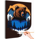 1 Медведь хозяин гор Животные Хищники Природа Раскраска картина по номерам на холсте