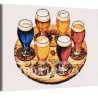 Пиво для любимых друзей Еда Натюрморт Для кухни Интерьерная Для мужчин 100х125 Раскраска картина по номерам на холсте