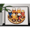 3 Пиво для любимых друзей Еда Натюрморт Для кухни Интерьерная Для мужчин 100х125 Раскраска картина по номерам на холсте