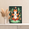 3 Рыжий кот на природе Животные Кошки Котики Йога Смешная Для детей Детская Небольшая Раскраска картина по номерам на холсте